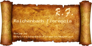 Reichenbach Florencia névjegykártya